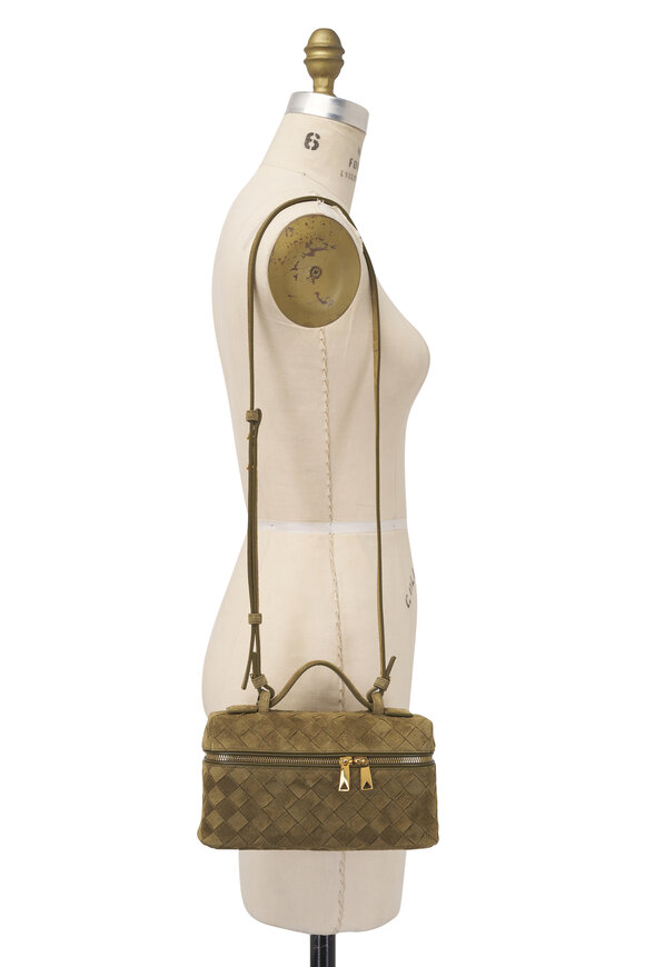 Bottega Veneta Bang Bang Mud Intrecciato Suede Vanity Case - view 6
