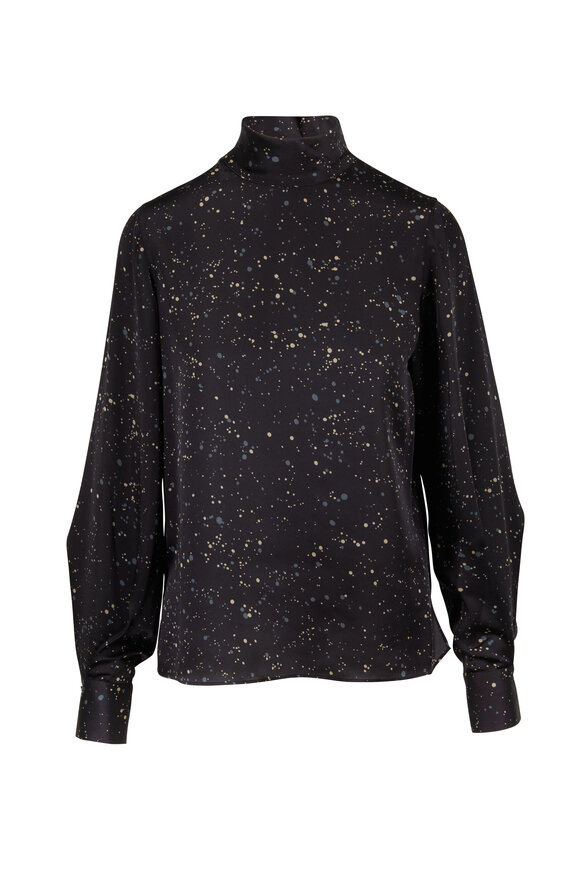 Vince - Black & Topaz Constellation Printed Top