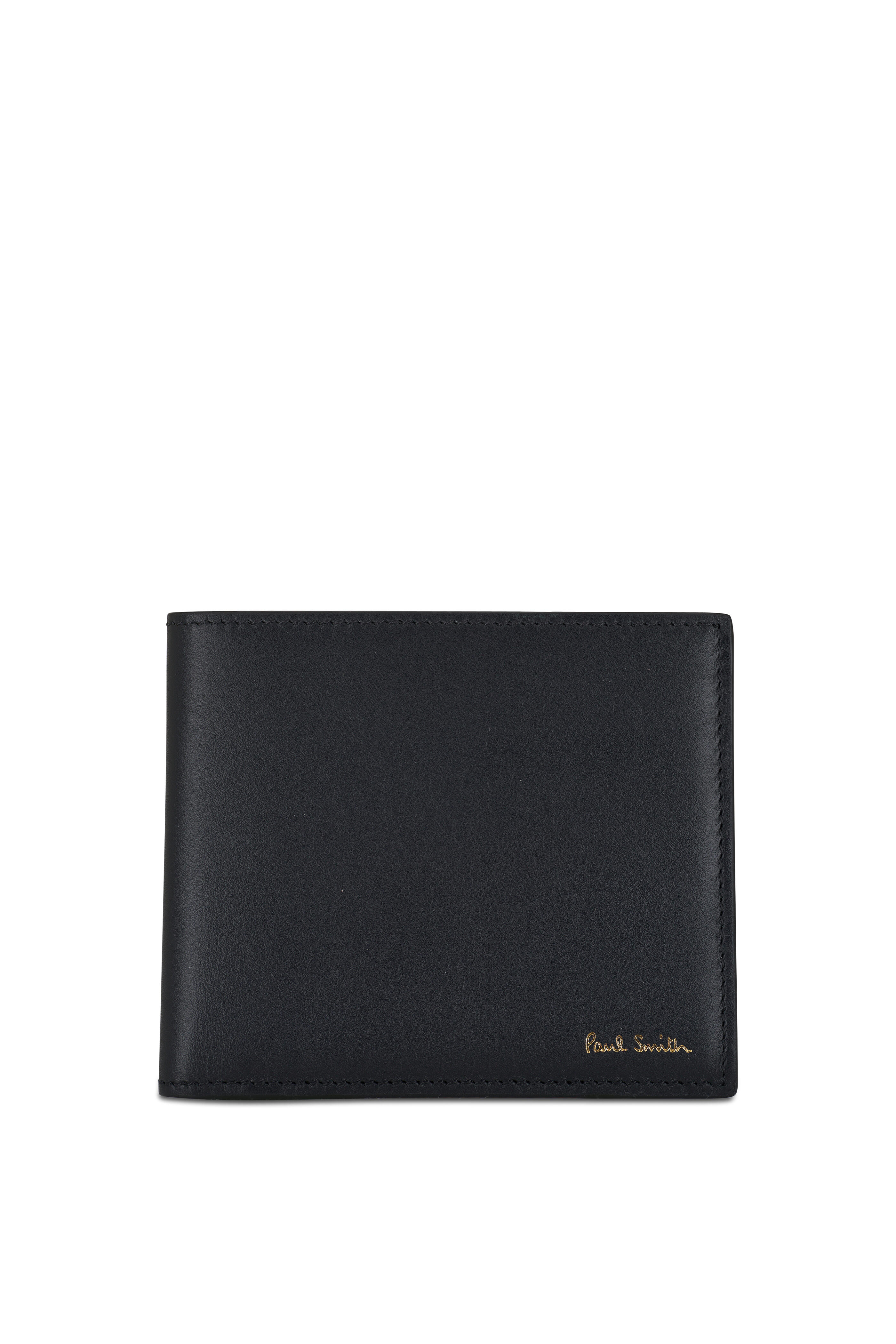 Paul Smith - Black & Multi Interior Stripe Bi-Fold Wallet