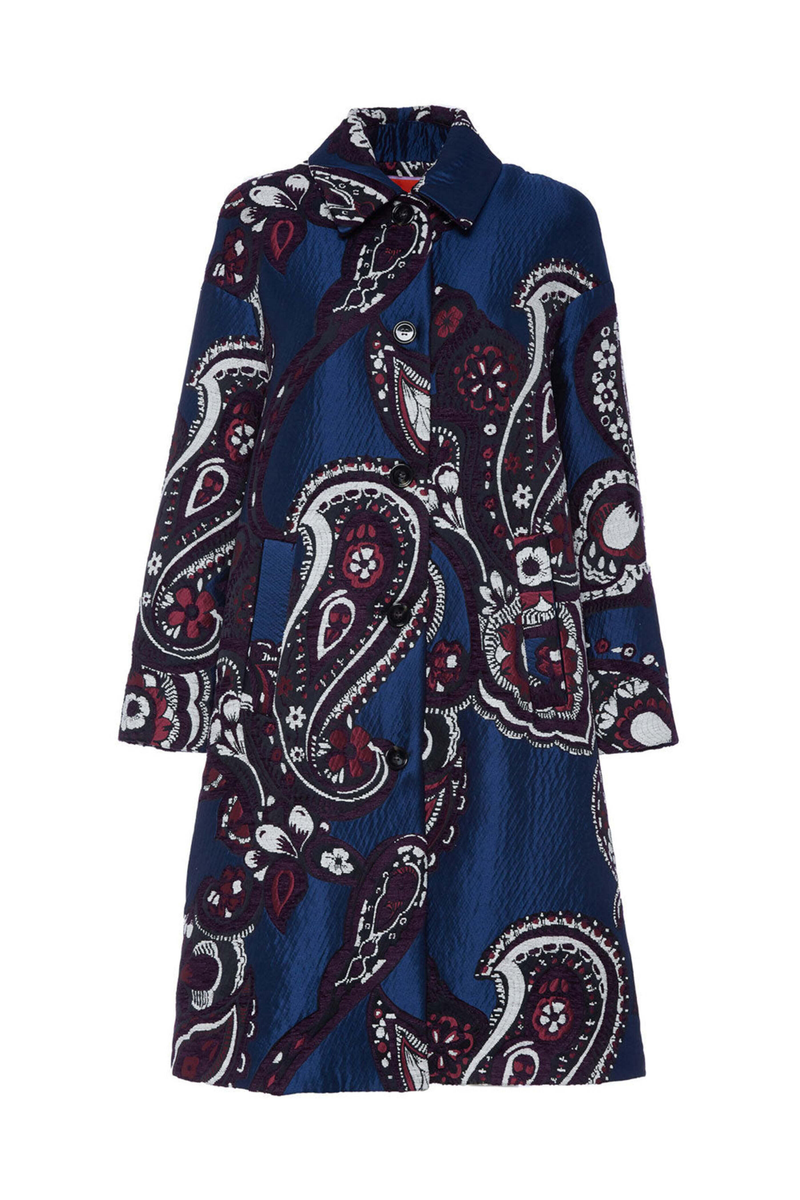 La DoubleJ - Paisley Blu Boxy Coat