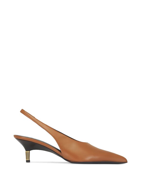 Khaite Bella Cuoio Glazed Leather Slingback, 55mm - view 7