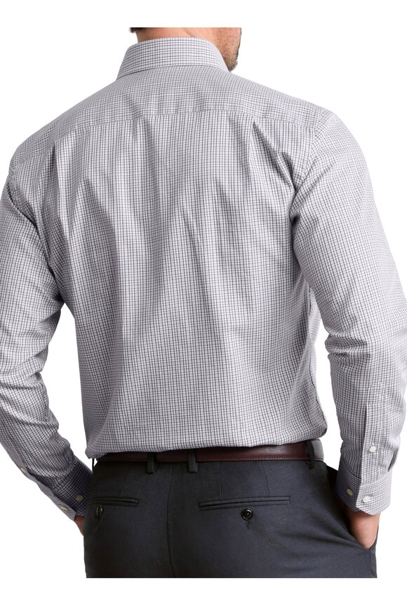 Peter Millar Marco Purple Fig Plaid Cotton Sport Shirt - view 3