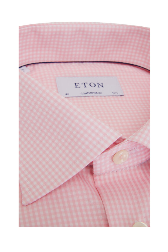 Eton - Pink Check Twill Dress Shirt