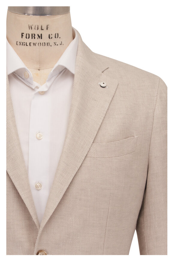 L.B.M. 1911 - Tan Linen & Cotton Sportcoat