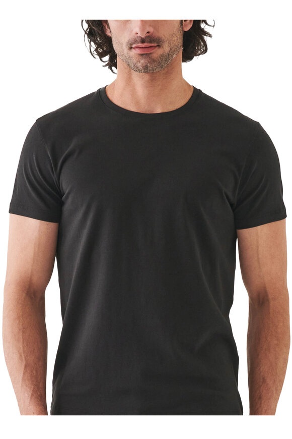 Patrick Assaraf Basic Black Crewneck T-Shirt - view 4