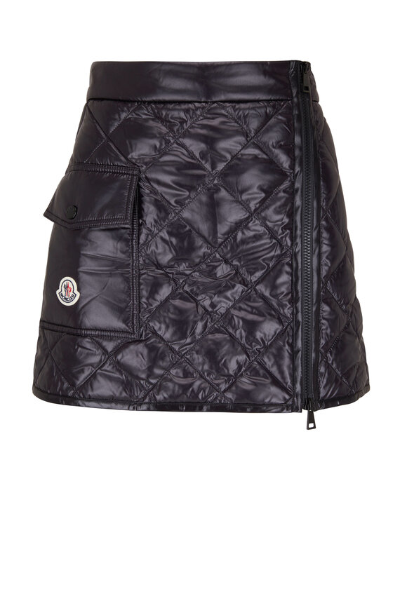 Moncler - Black Puffer Diamond Quilted Mini Skirt 