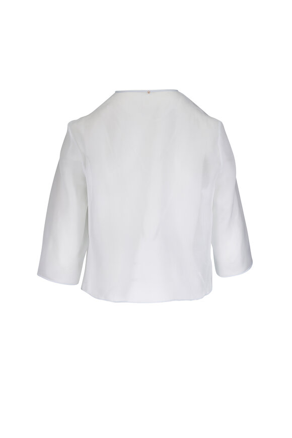 Peter Cohen Spanish Pearl Silk Organza Cardigan - view 2