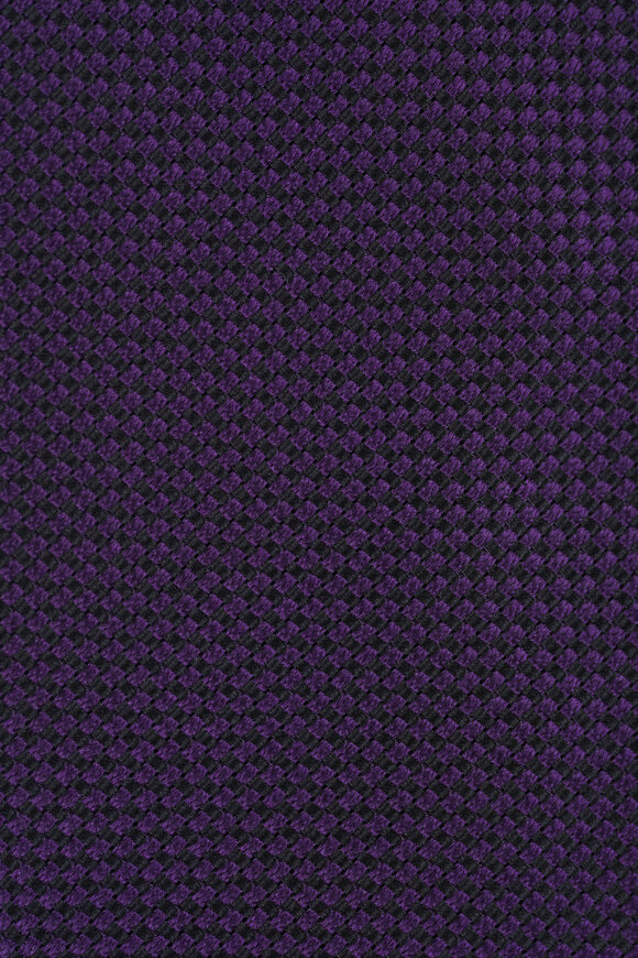 Brioni Purple Micro Jacquard Silk Necktie - view 2