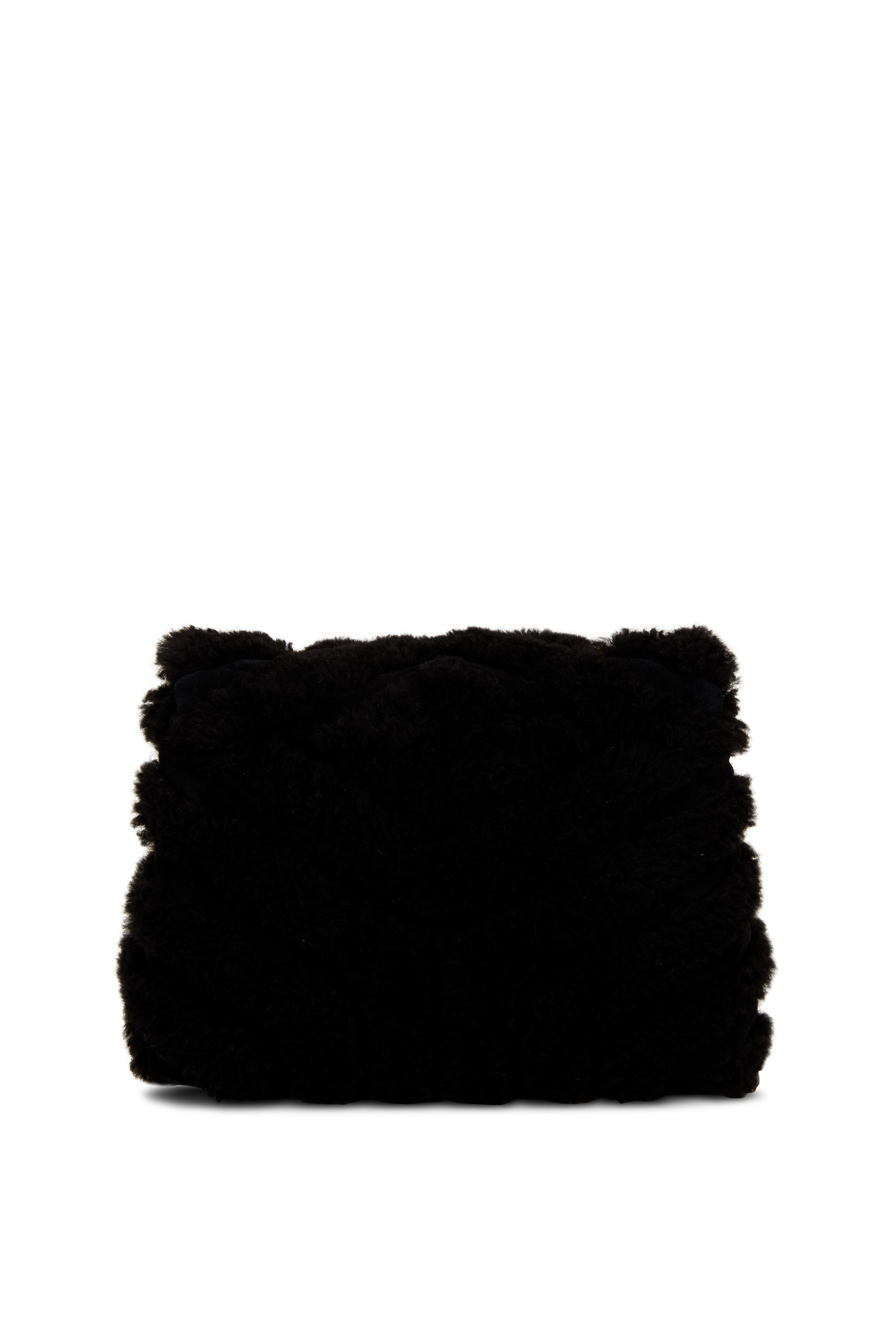 Saint Laurent - Black Loulou Suede & Shearling Shoulder Bag
