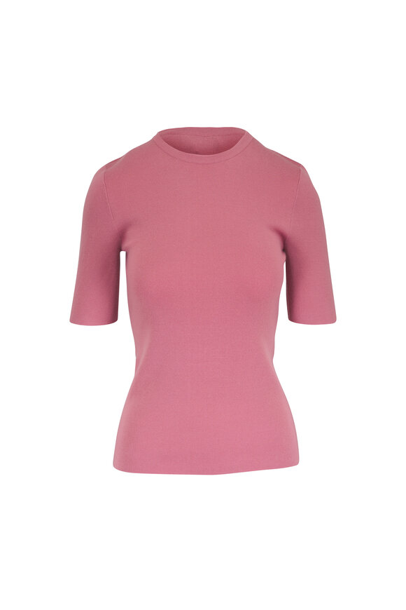 Michael Kors Collection Rose Cashmere Crewneck T-Shirt
