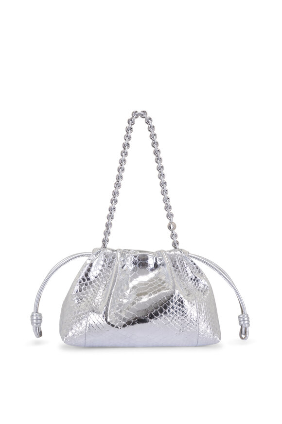 Loewe Flamenco Metallic Leather Drawstring Pouch - view 4