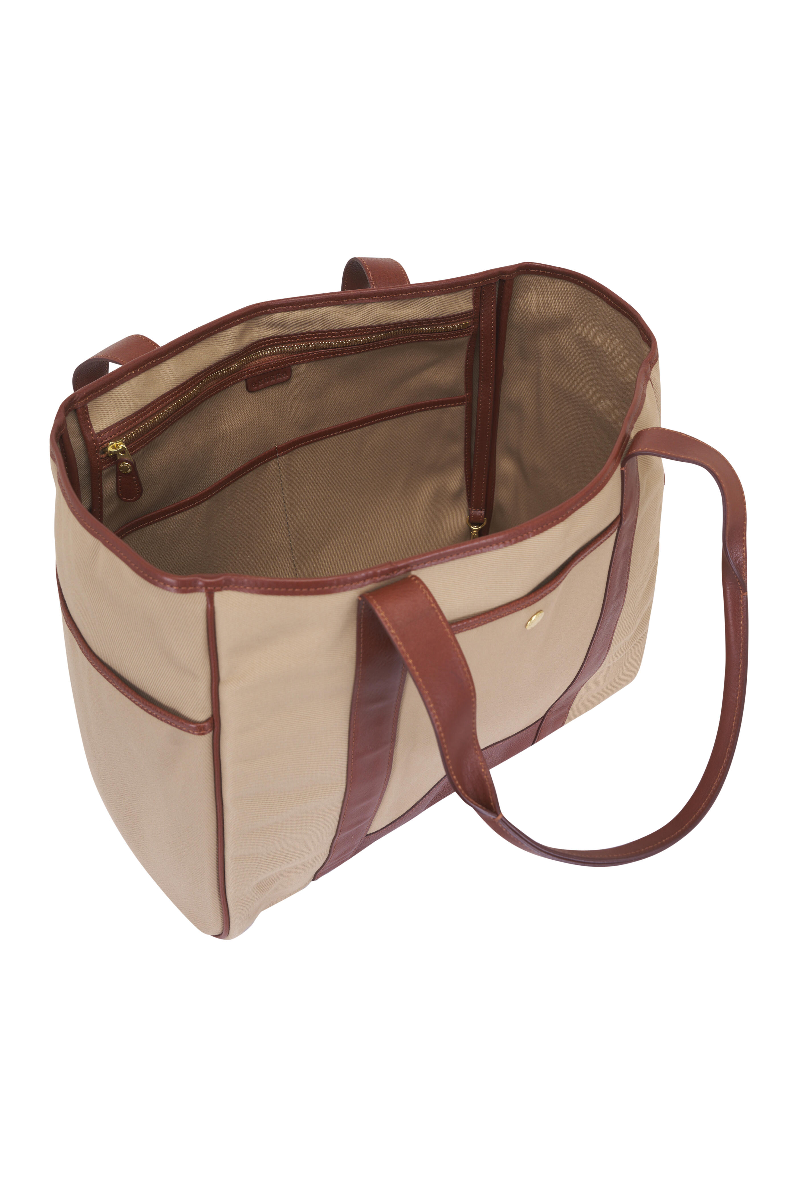 Ghurka - Market Tote No. 294 Khaki Twill & Chestnut Tote