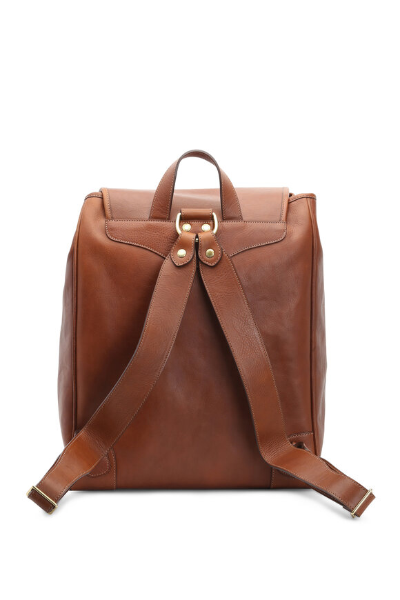Ghurka Blazer Vintage Chestnut Leather Backpack  - view 2