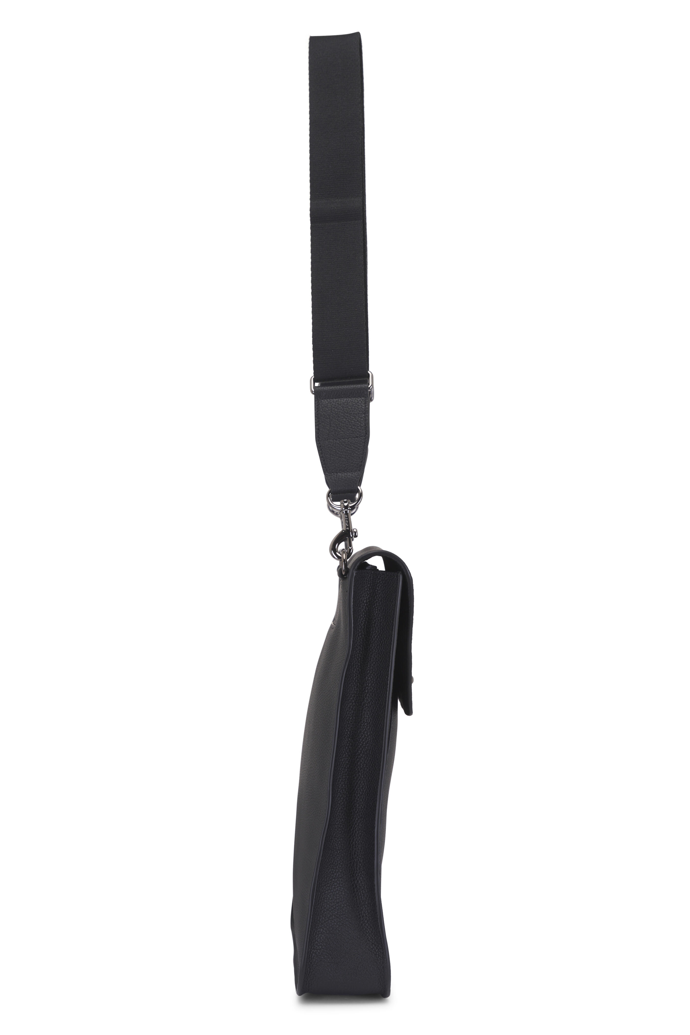 Akris - Large Anouk Black Leather Messenger Bag