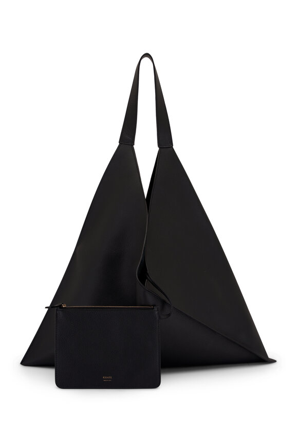 Khaite - The Sara Black Pebbled Leather Tote Bag