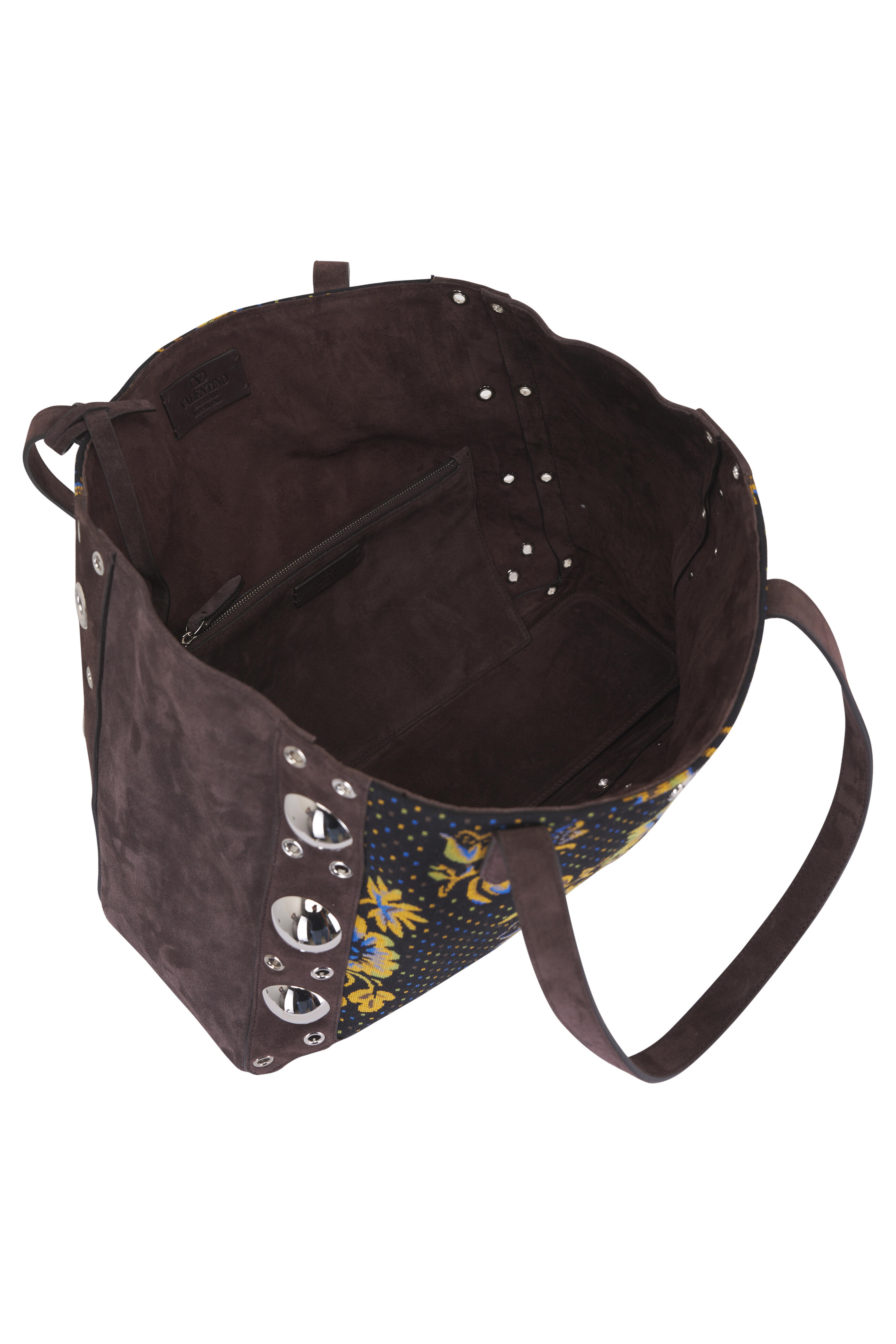 Valentino Garavani - VLogo Plaque Floral Patterned Shopping Tote