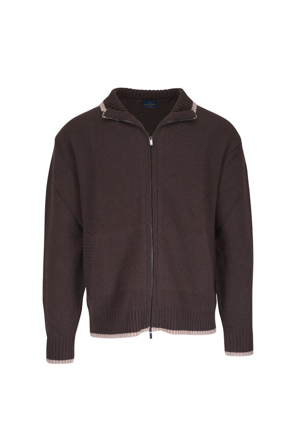 Paul & Shark Mulch Cashmere Front Zip Sweater - view 1