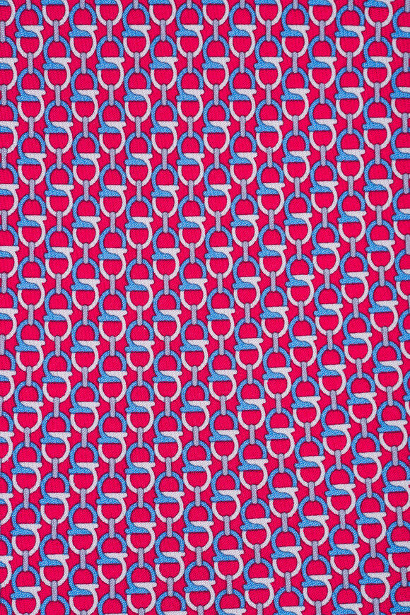 Ferragamo Red Gancini Print Silk Necktie - view 2