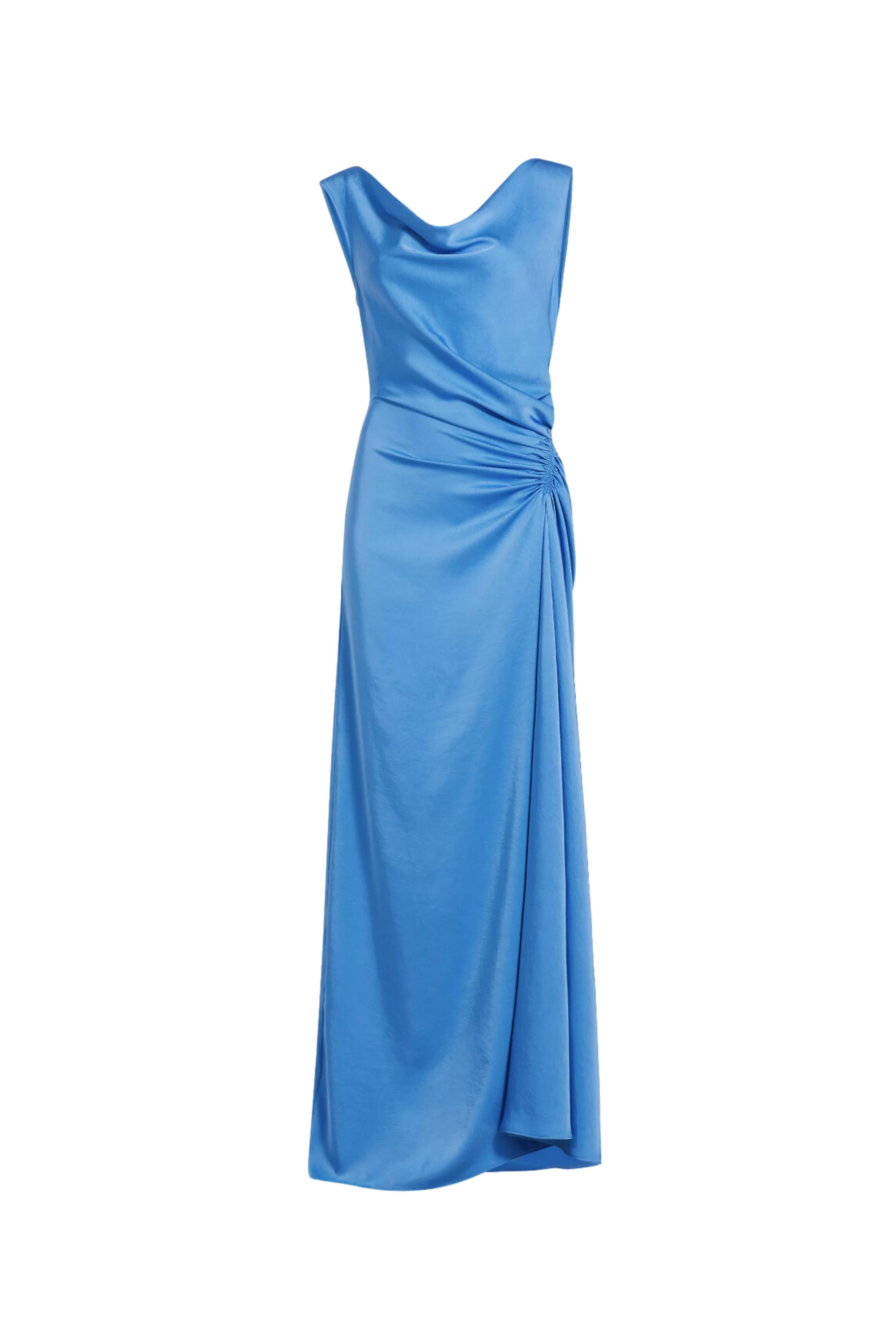 A.L.C. - Ibiza Ophelia Satin Draped Maxi Dress