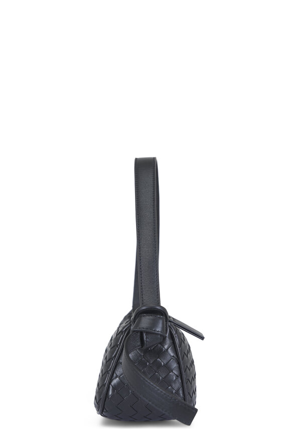 Bottega Veneta Nodo Black Intrecciato Leather Shoulder Bag - view 6