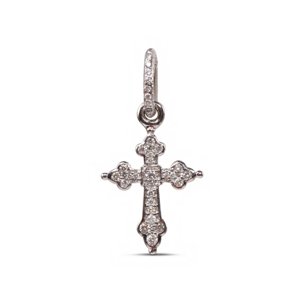 Loree Rodkin / MEDIUM GOTHIC CROSS トップ Loree Rodkin - Medium Diamond Gothic Cross Pendant