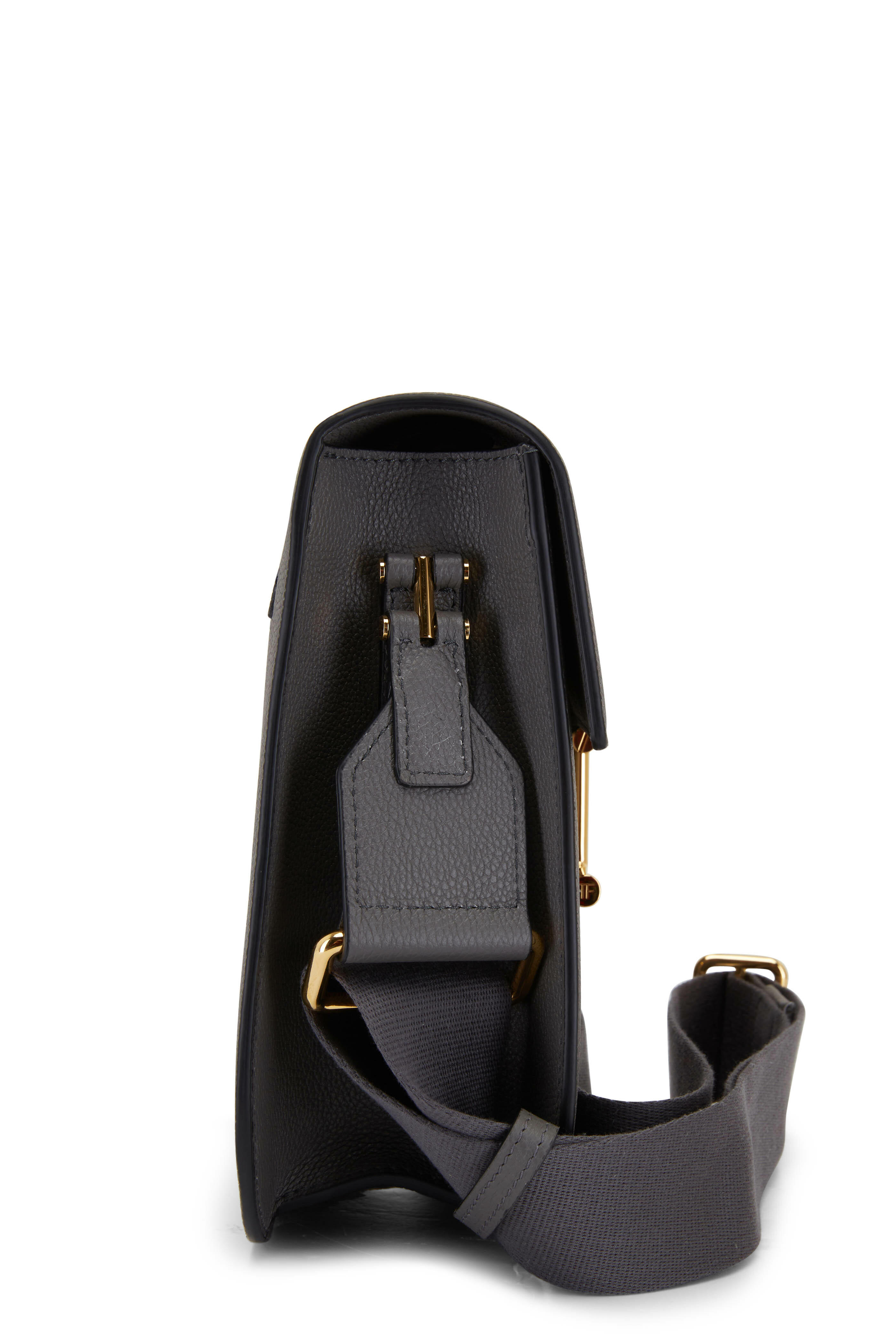 Tom Ford - Tara Graphite Leather Medium Crossbody