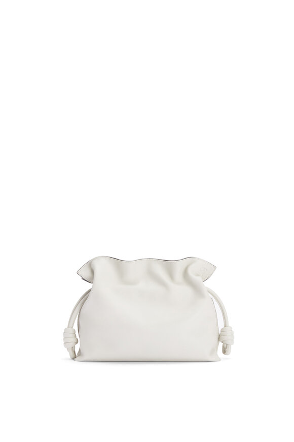 Loewe - Flamenco Soft White Leather Clutch