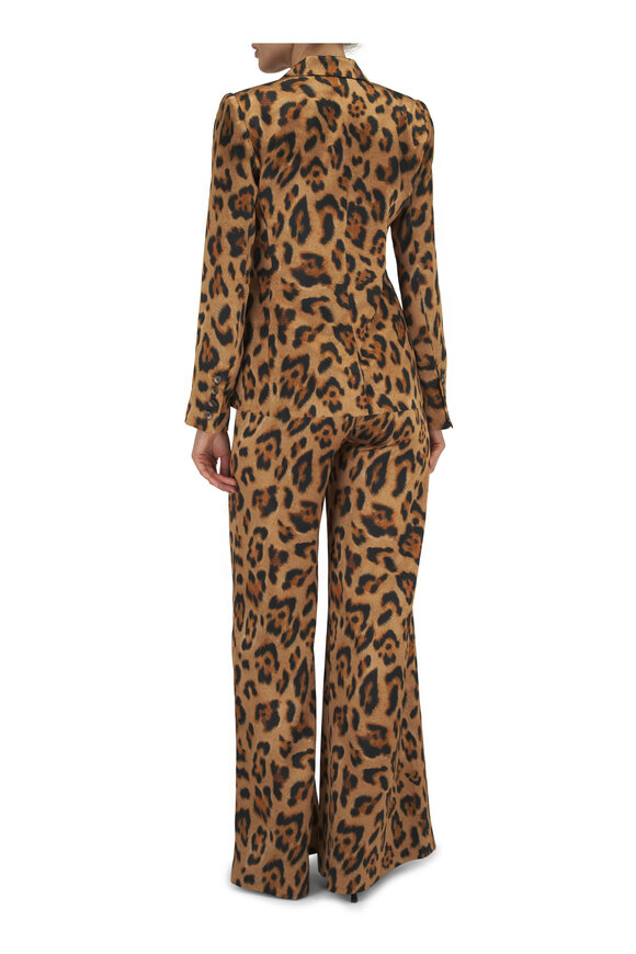 L'Agence - Colin Double Breasted Leopard Print Blazer 