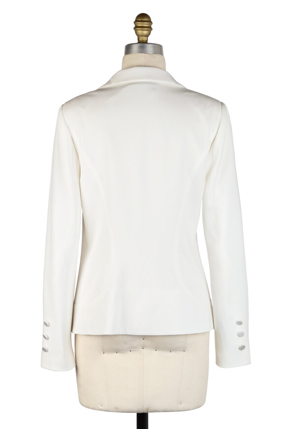 Carolina Herrera - Ivory Silk Tuxedo Jacket 