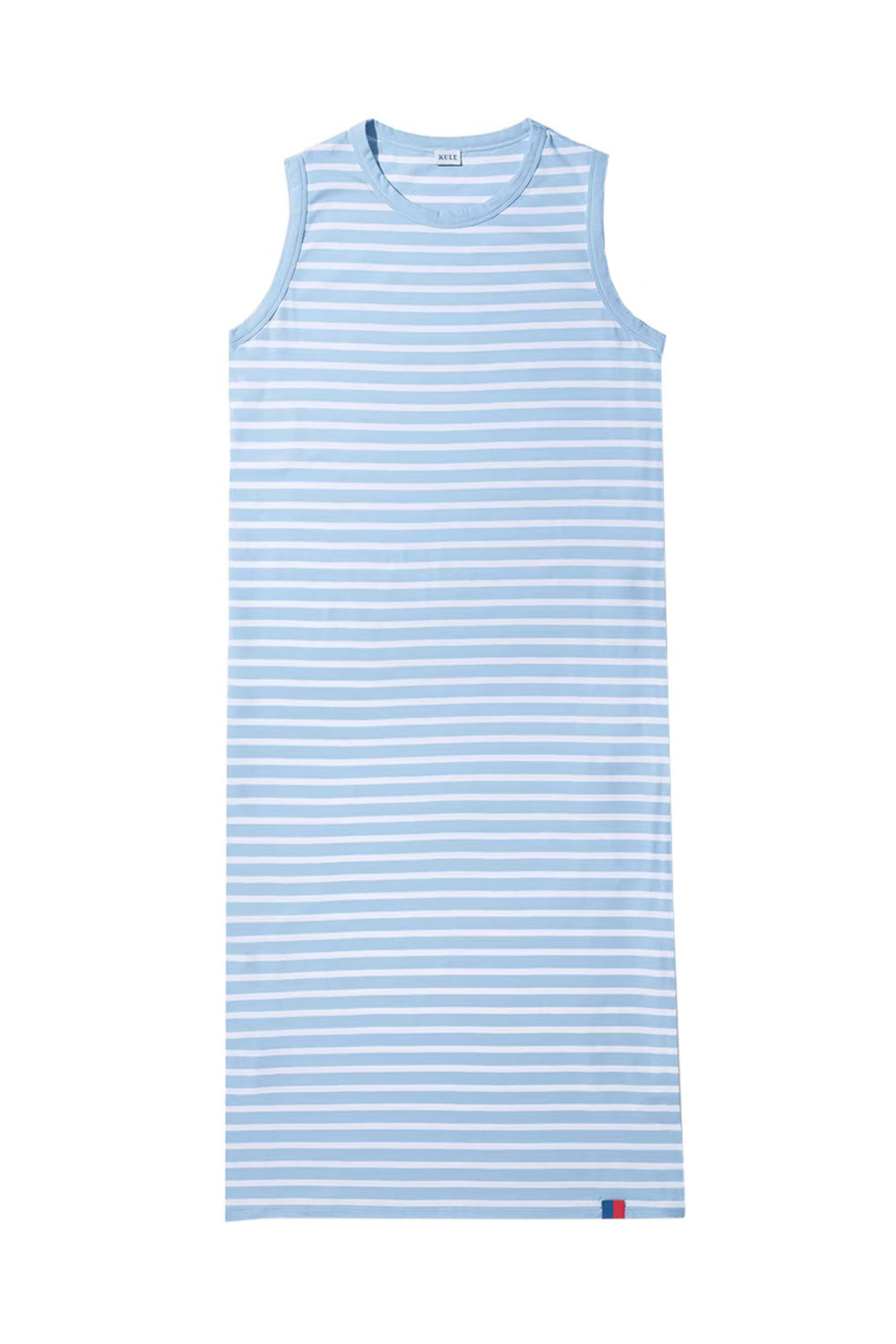 Kule - The Tank Dress in Scandi Blue and Cream Stripe