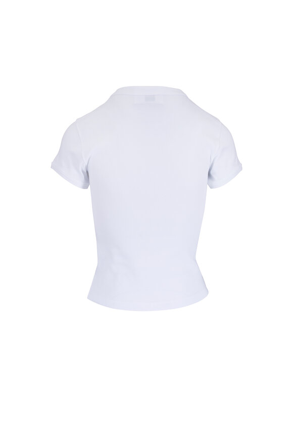Saint Laurent Cassandre White Cotton T-Shirt - view 3
