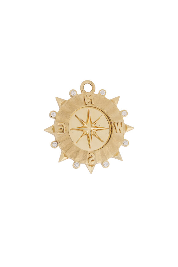Foundrae 18k Yellow Gold Internal Compass Medallion