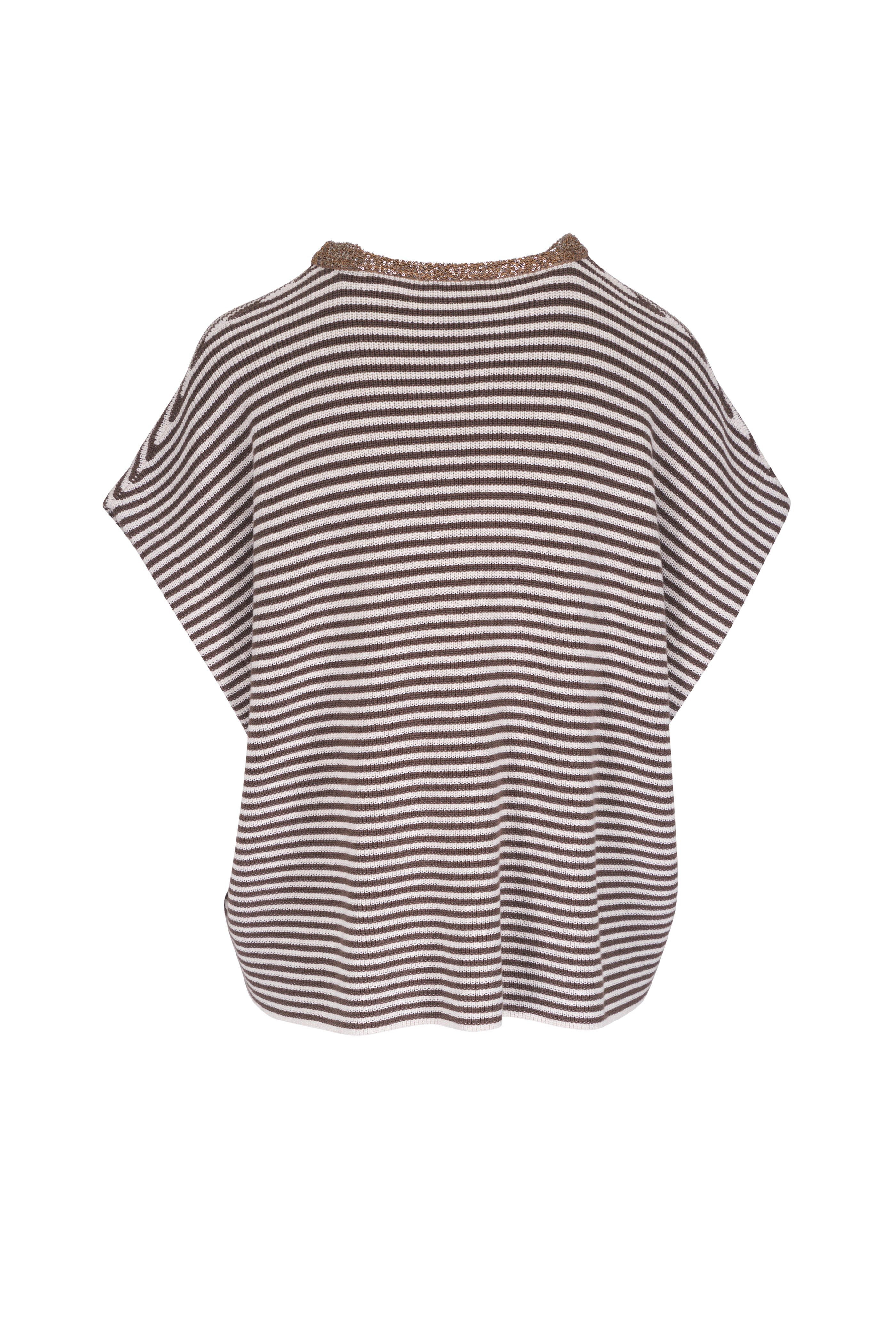 BRUNELLO CUCINELLI グレー 長袖 Tシャツ Brunello Cucinelli - Heather Gray Ribbed Cotton Long Sleeve