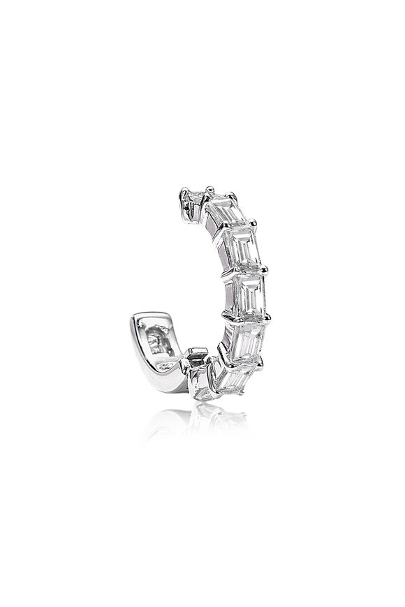 Nam Cho - 18K White Gold Modern Baguette Diamond Ear Clip