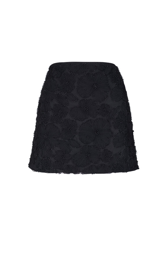 Veronica Beard Olenna Black Embellished Mini Skirt - view 1