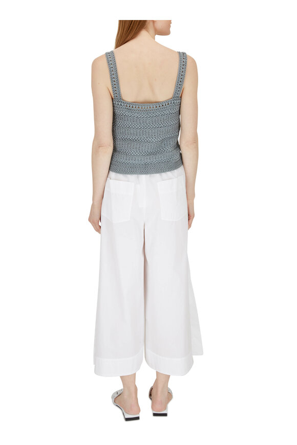 Vince - White Side Slit Cotton Culottes