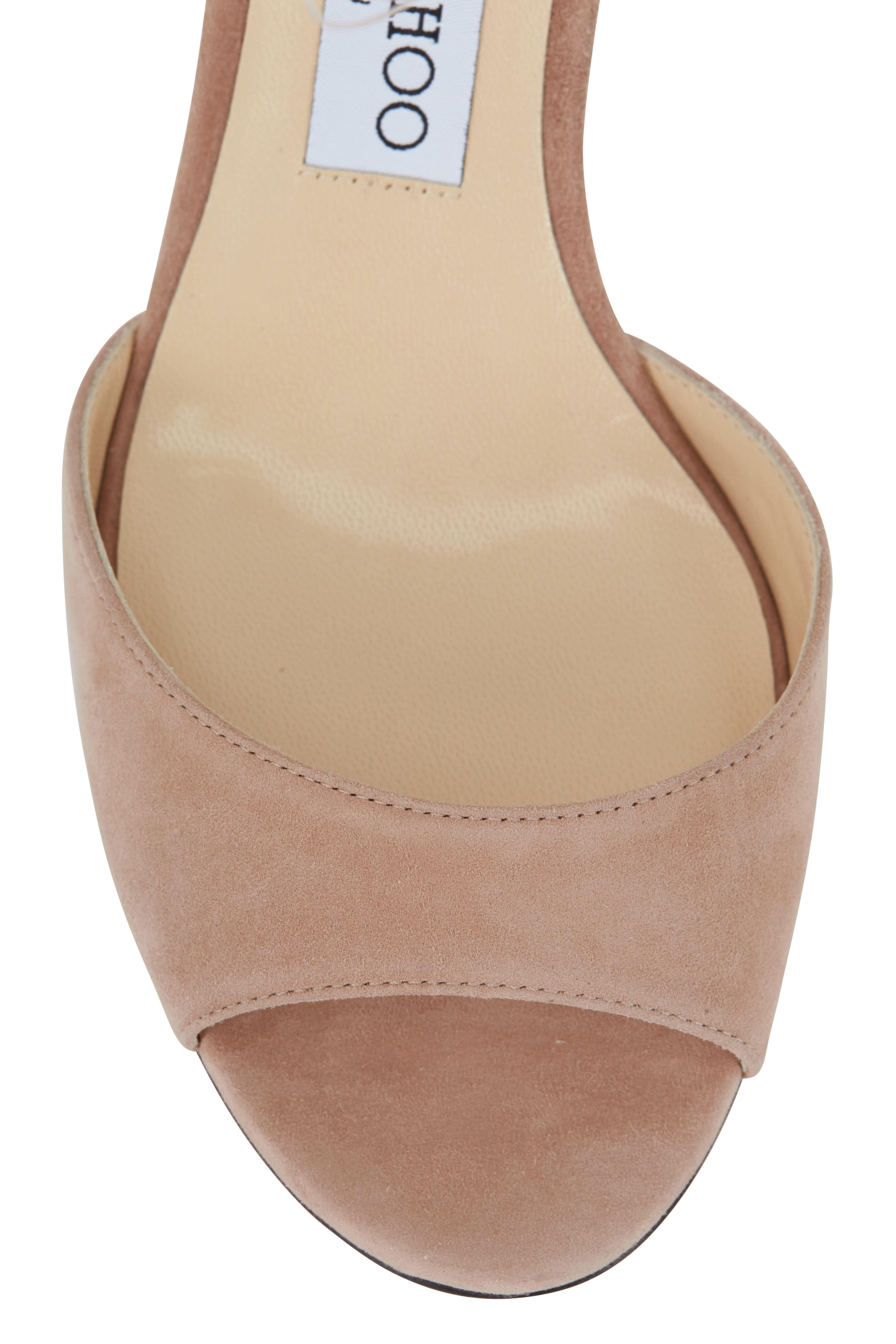 Jimmy Choo - Miranda Ballet Pink Suede Sandal, 65mm