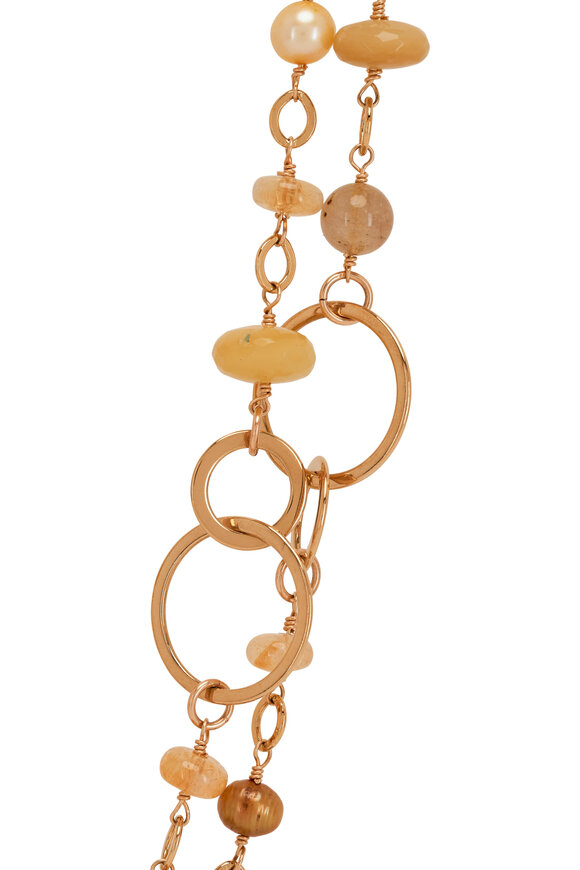 Cristina V. - Shades of Gold Hand Linked 36" Necklace