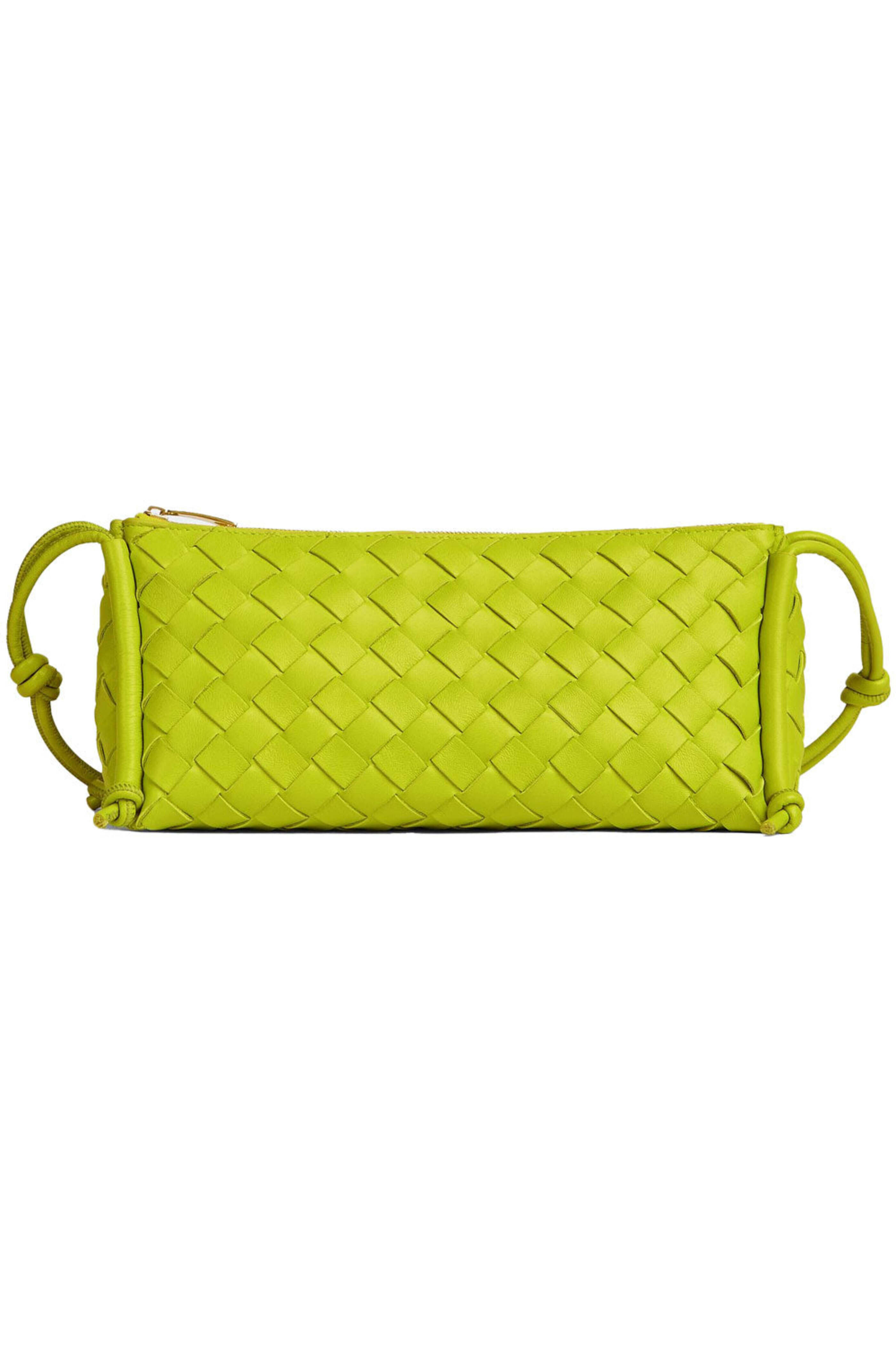 BOTTEGA VENETA アシッドキウイ ケース Bottega Veneta - Pouch on Strap Shoulder Bag in Acid Kiwi