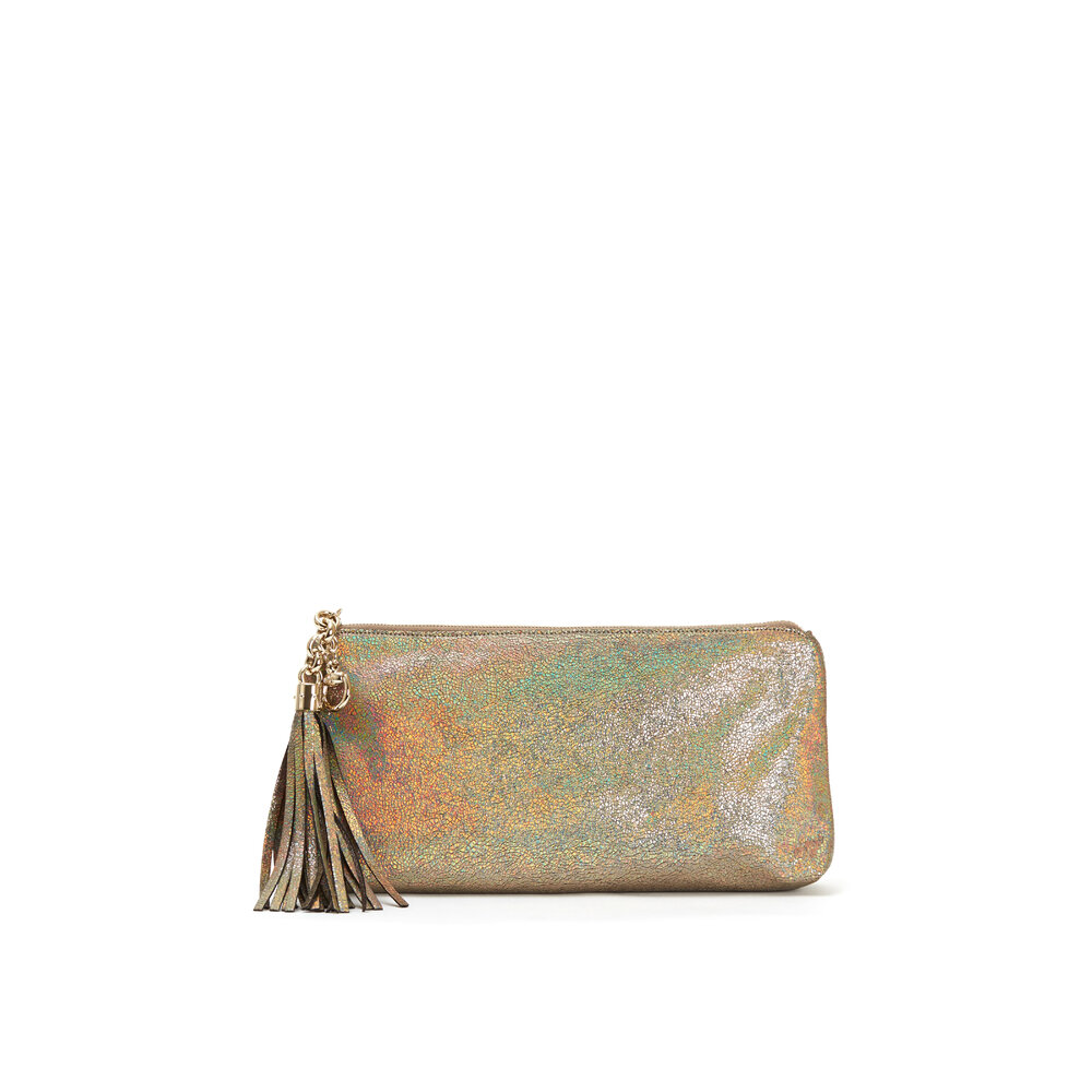 A SET OF TWO: A BLACK CALFSKIN LEATHER WILD STITCH SINGLE