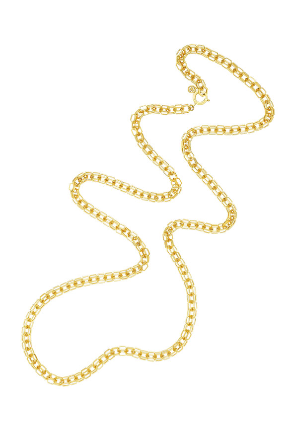 Cadar 18k Yellow Gold B Home Link Long Necklace - view 1