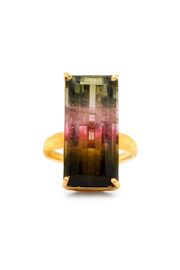 Sharon Khazzam Watermelon Emerald Cut Ring
