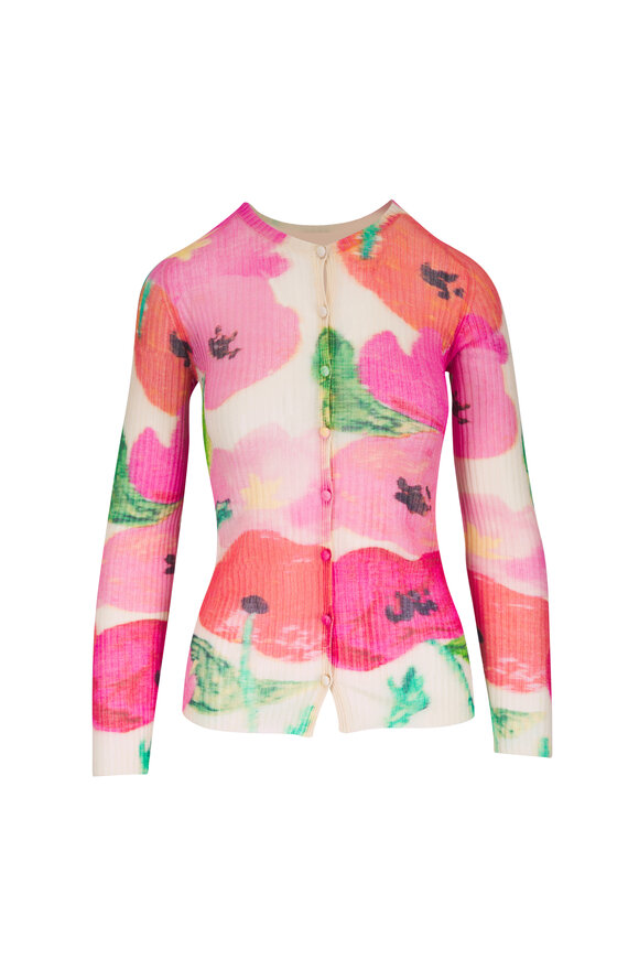 Lafayette 148 New York Blossom Front Button Cardigan - view 1