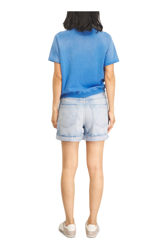 Mother The Short Sleeve Concert Blue Sweatshirt - view 4