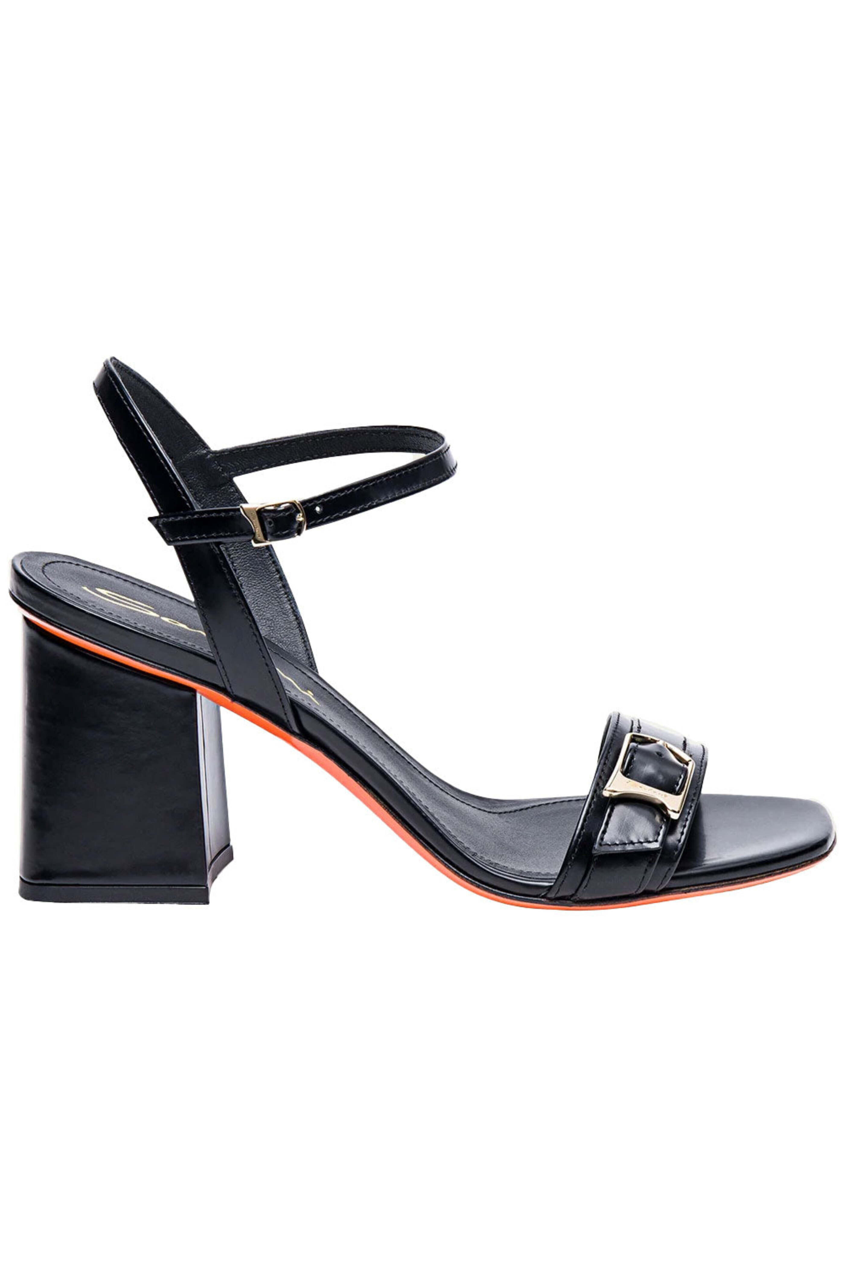 Santoni - Calypso Block Heel in Black