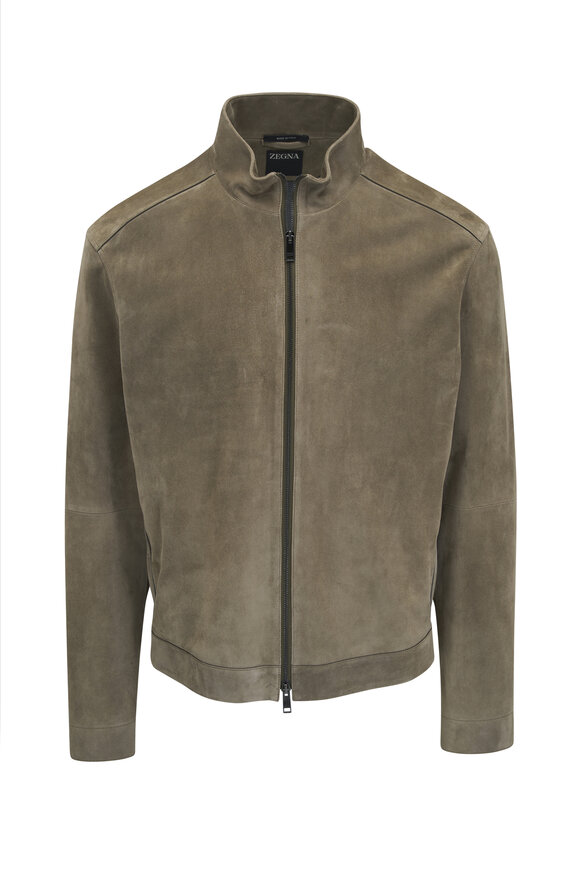 Zegna Tan Suede Jacket 