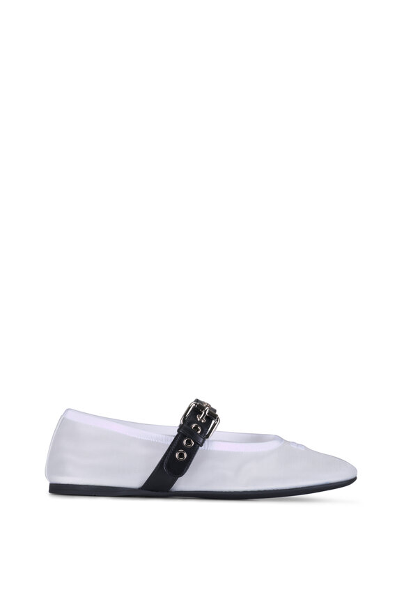 Miu Miu White Mesh Ballerina Flat - view 3