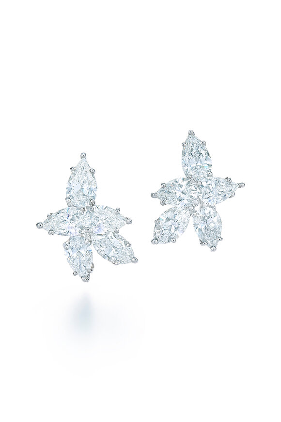 Kwiat - Platinum Diamond American Beauty Earrings