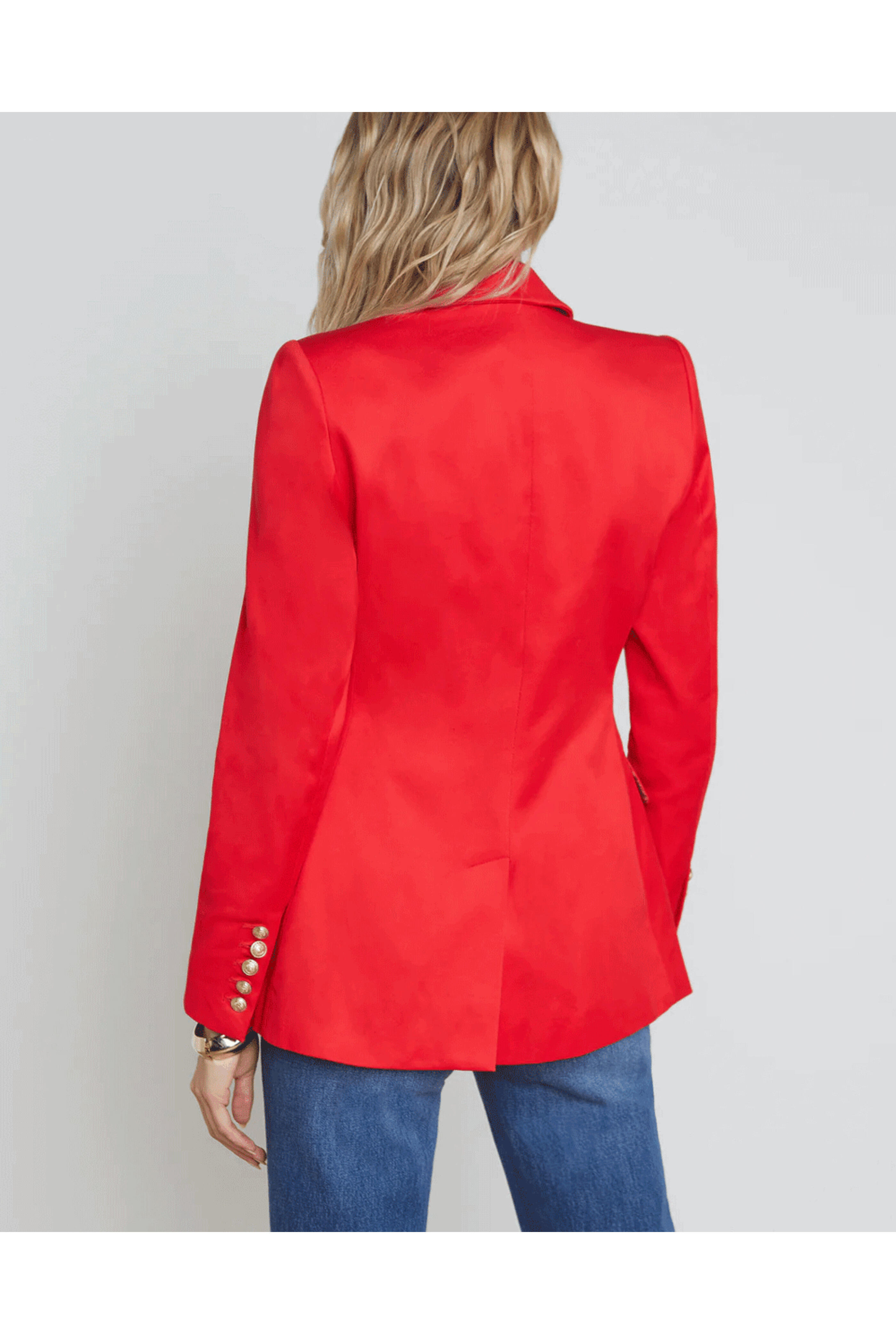 L'Agence - High Risk Red Kendi Double Breasted Blazer