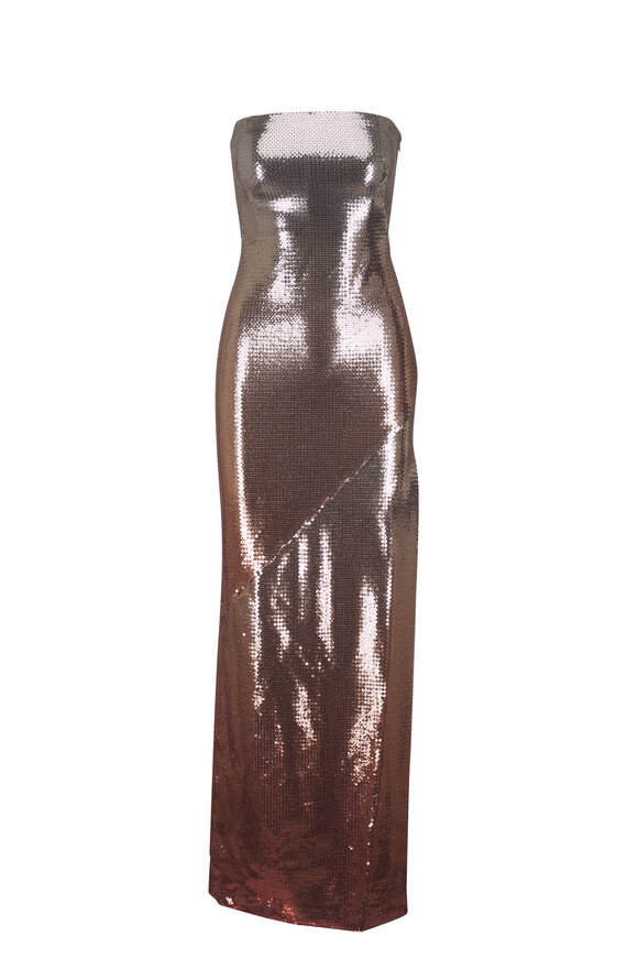 Galvan Ombre Sequin Bandeau Maxi Dress - view 1